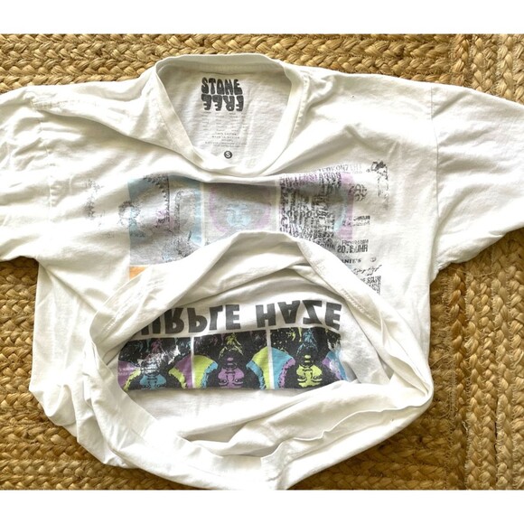 RARE Jimi Hendrix "Reverse Print" T-Shirt Size Small Purple Haze Stone Free - Picture 12 of 13